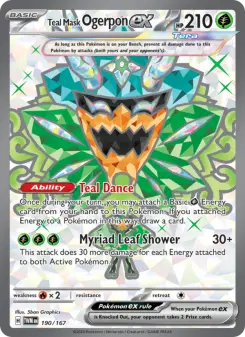 Pokémon-Karte Teal Mask Ogerpon ex 190/167