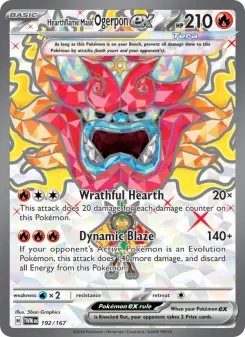 Pokémon-Karte Hearthflame Mask Ogerpon ex 192/167