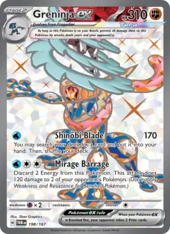 Pokémon-Karte Greninja ex 198/167