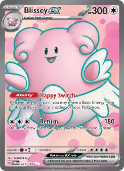 Pokémon-Karte Blissey ex 201/167