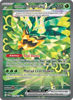 Pokémon-Karte Teal Mask Ogerpon ex 211/167