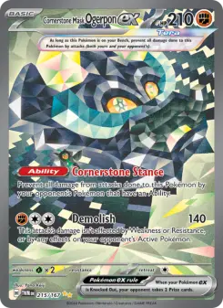 Pokémon-Karte Cornerstone Mask Ogerpon ex 215/167