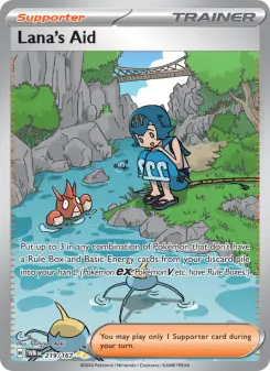 Pokémon-Karte Lana's Aid 219/167