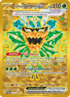 Pokémon-Karte Teal Mask Ogerpon ex 221/167
