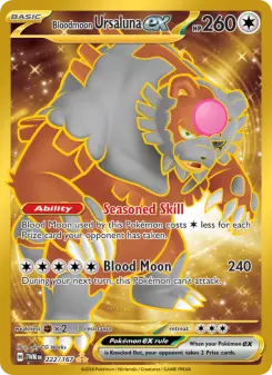Pokémon-Karte Bloodmoon Ursaluna ex 222/167