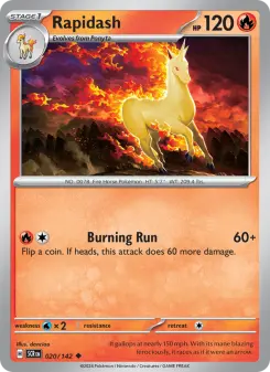 Pokémon-Karte Rapidash 020/142
