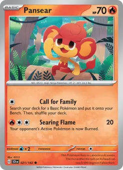 Pokémon-Karte Pansear 021/142