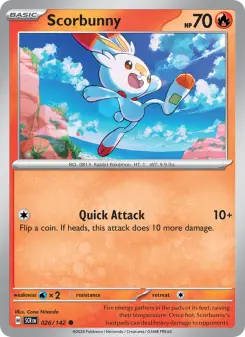 Pokémon-Karte Scorbunny 026/142