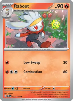 Pokémon-Karte Raboot 027/142