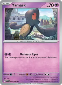 Pokémon-Karte Yamask 062/142
