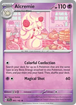 Pokémon-Karte Alcremie 065/142