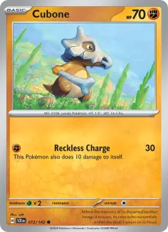 Pokémon-Karte Cubone 072/142