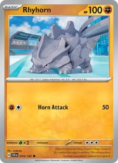 Pokémon-Karte Rhyhorn 074/142