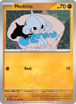 Pokémon-Karte Meditite 077/142