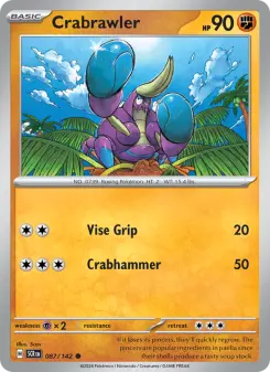 Pokémon-Karte Crabrawler 087/142