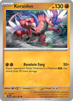 Pokémon-Karte Koraidon 090/142
