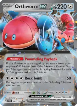 Pokémon-Karte Orthworm ex 110/142