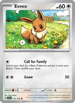 Pokémon-Karte Eevee 113/142