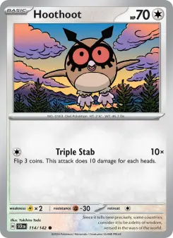 Pokémon-Karte Hoothoot 114/142