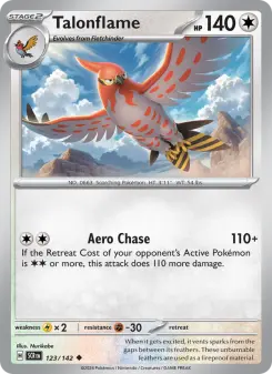 Pokémon-Karte Talonflame 123/142