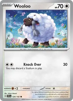 Pokémon-Karte Wooloo 124/142