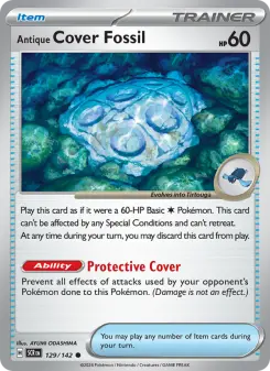 Pokémon-Karte Antique Cover Fossil 129/142