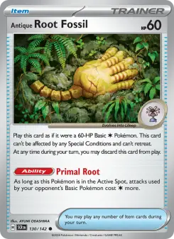 Pokémon-Karte Antique Root Fossil 130/142