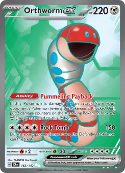 Pokémon-Karte Orthworm ex 162/142