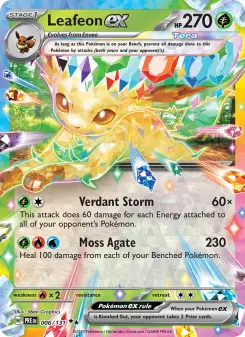 Pokémon-Karte Leafeon ex 006/131