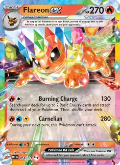 Pokémon-Karte Flareon ex 014/131