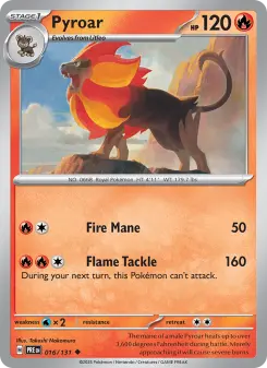 Pokémon-Karte Pyroar 016/131