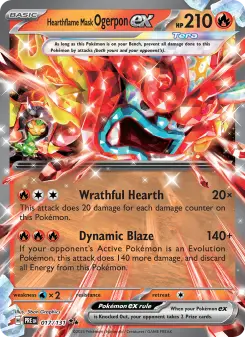 Pokémon-Karte Hearthflame Mask Ogerpon ex 017/131
