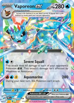 Pokémon-Karte Vaporeon ex 023/131