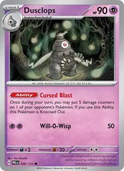 Pokémon-Karte Dusclops 036/131