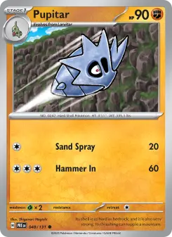 Pokémon-Karte Pupitar 048/131