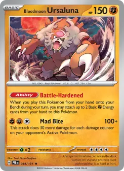 Pokémon-Karte Bloodmoon Ursaluna 054/131