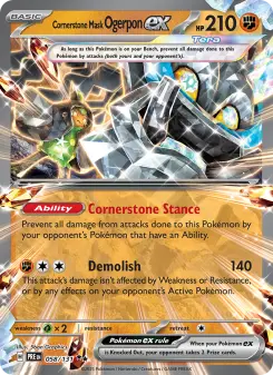 Pokémon-Karte Cornerstone Mask Ogerpon ex 058/131