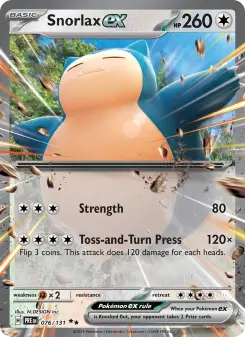 Pokémon-Karte Snorlax ex 076/131