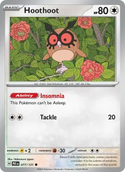 Pokémon-Karte Hoothoot 077/131