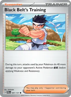 Pokémon-Karte Black Belt's Training 097/131