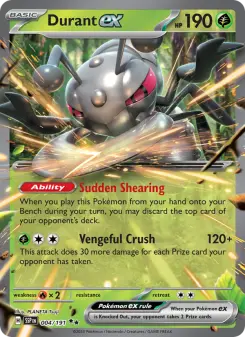 Pokémon-Karte Durant ex 004/191