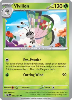 Pokémon-Karte Vivillon 007/191
