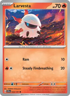 Pokémon-Karte Larvesta 024/191