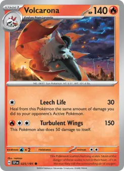 Pokémon-Karte Volcarona 025/191