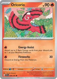 Pokémon-Karte Oricorio 026/191