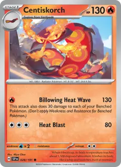 Pokémon-Karte Centiskorch 028/191