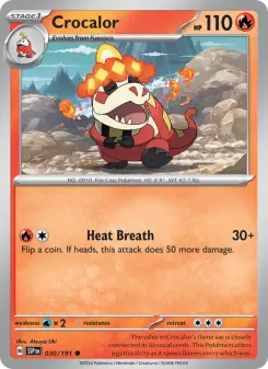 Pokémon-Karte Crocalor 030/191