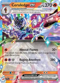 Pokémon-Karte Ceruledge ex 036/191