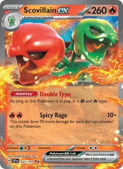 Pokémon-Karte Scovillain ex 037/191