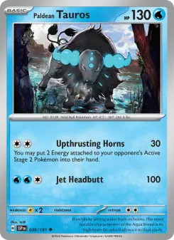 Pokémon-Karte Paldean Tauros 039/191